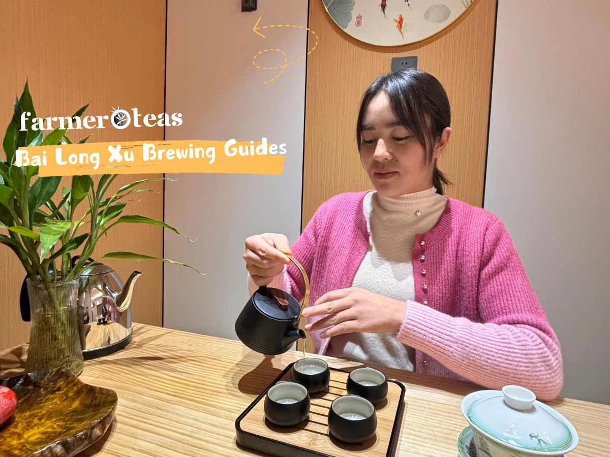 Load video: Brewing Guide for Bai Long Xu White Tea