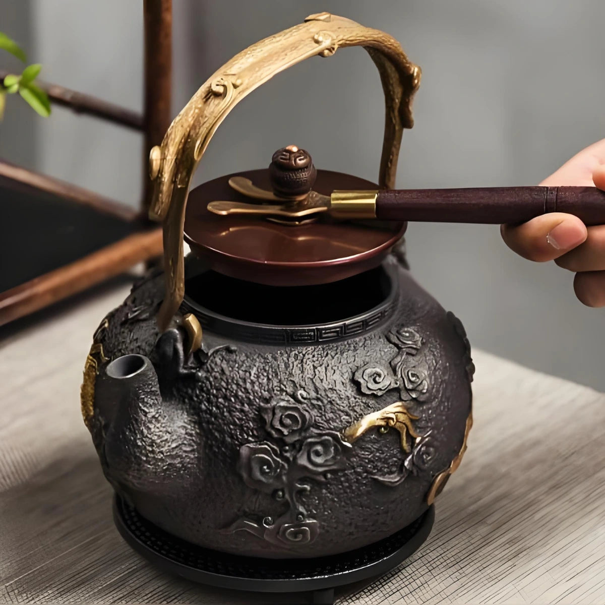 Cast iron dragon teapot Sets