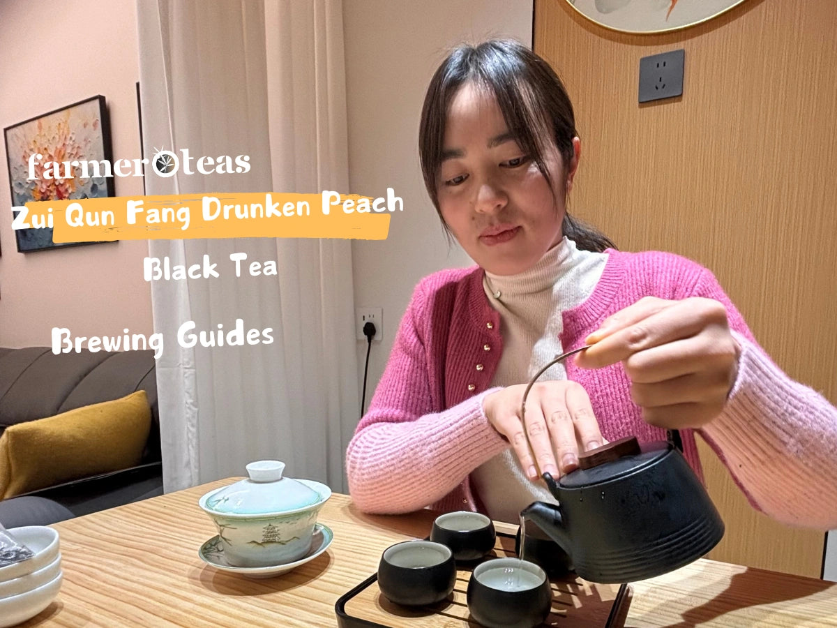 Load video: Brewing Guide for Zui Qun Fang Drunken Peach Black Tea